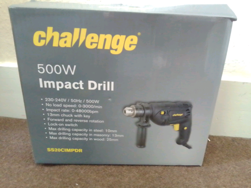 Challenge Corded Impact Drill - 500W 